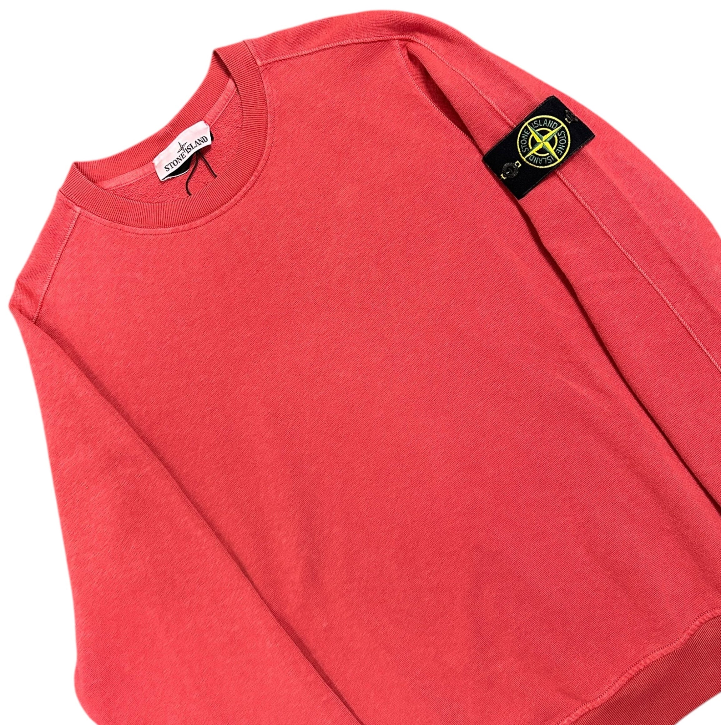 BRAND NEW STONE ISLAND FELPA CREWNECK BURNT ORANGE (S)