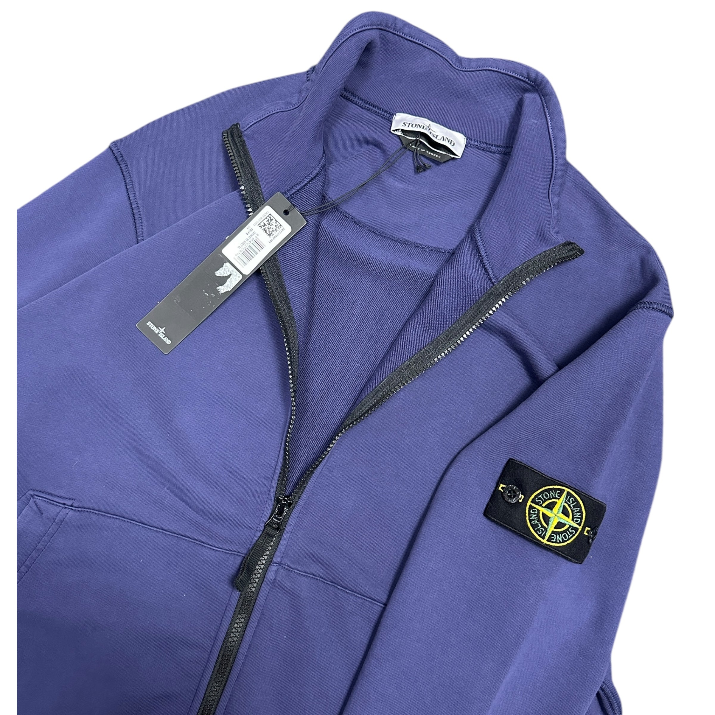 BRAND NEW STONE ISLAND ZIP SWEATSHIRT BLUE (XL)
