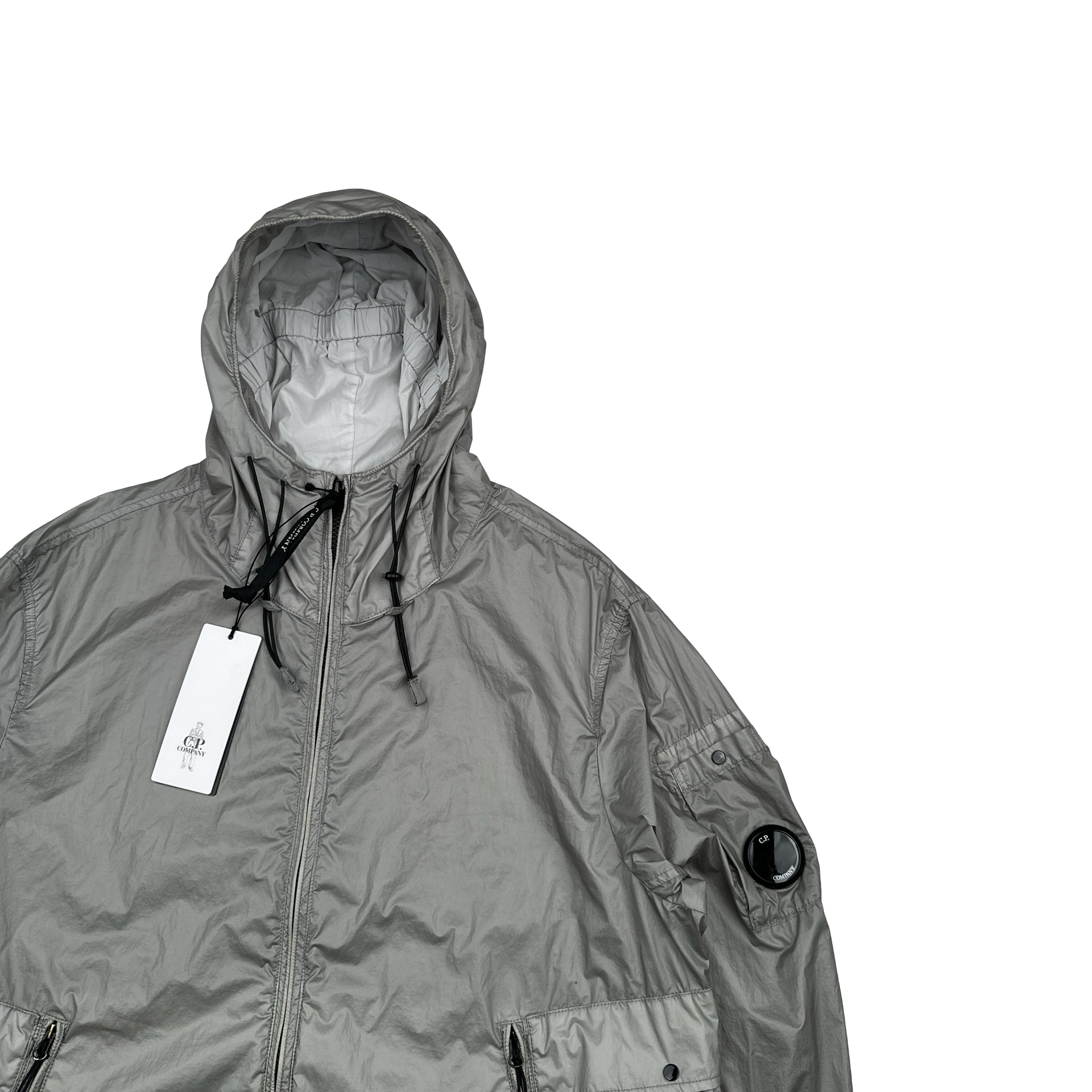 CP COMPANY GREY CS II LENS VIEWER LIGHTWEIGHT JACKET (M)