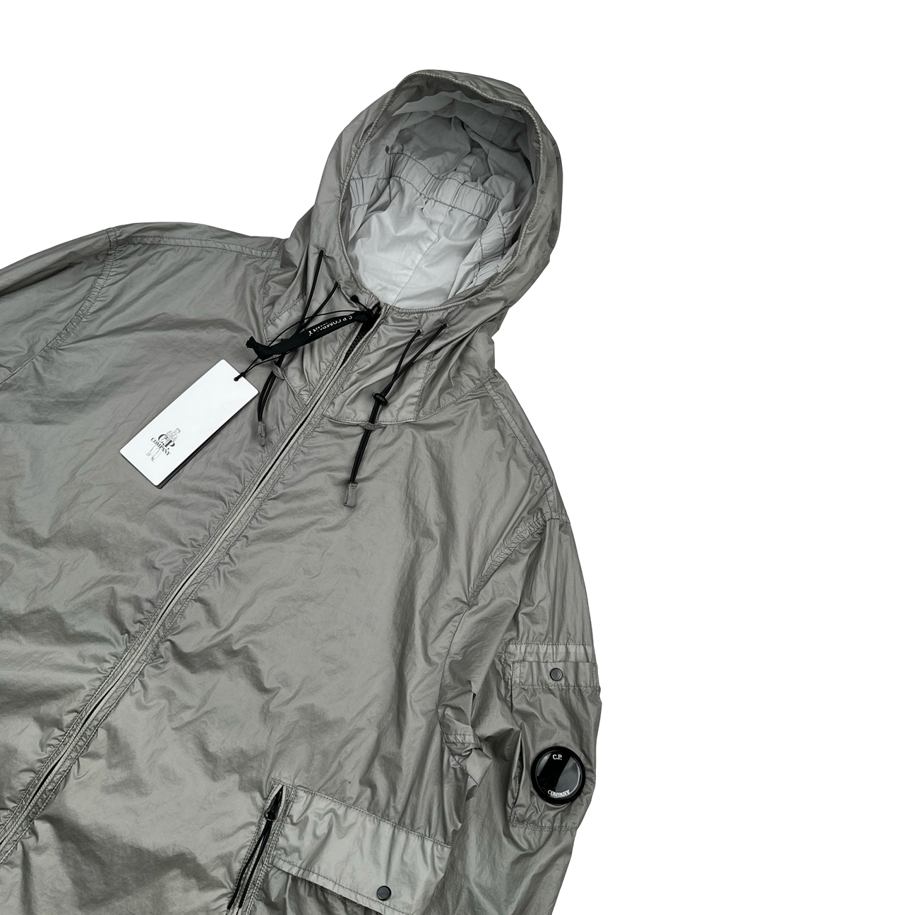CP COMPANY GREY CS II LENS VIEWER LIGHTWEIGHT JACKET (M)
