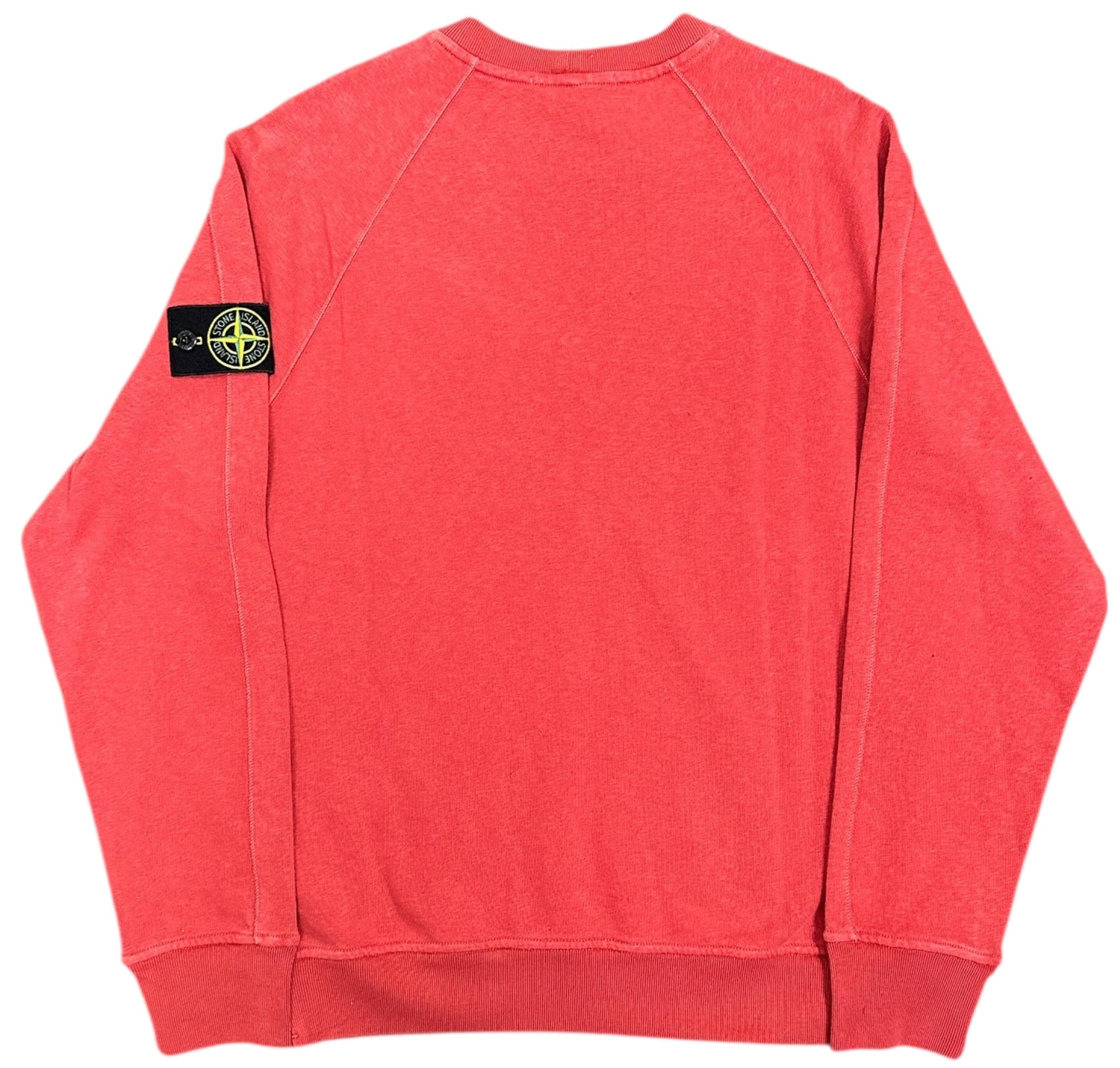 BRAND NEW STONE ISLAND FELPA CREWNECK BURNT ORANGE (S)