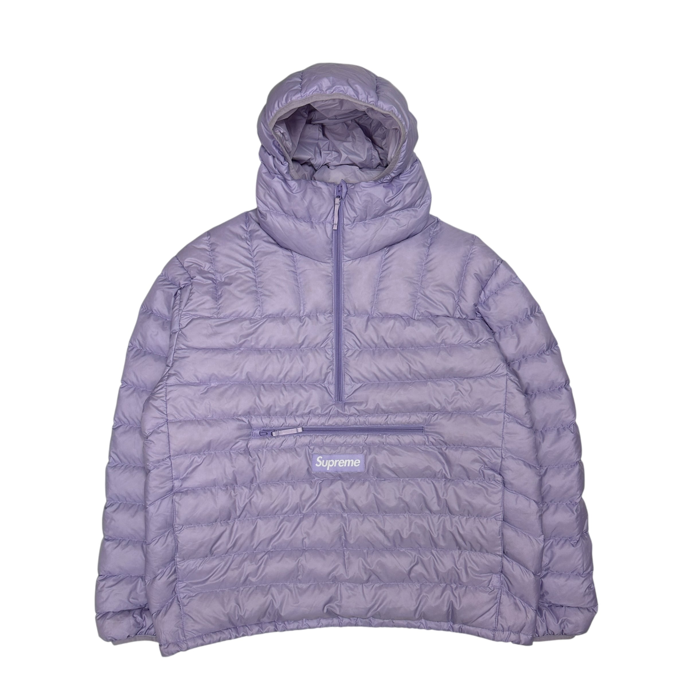 SUPREME MICRO DOWN HALF ZIP HOODED PULLOVER (M)