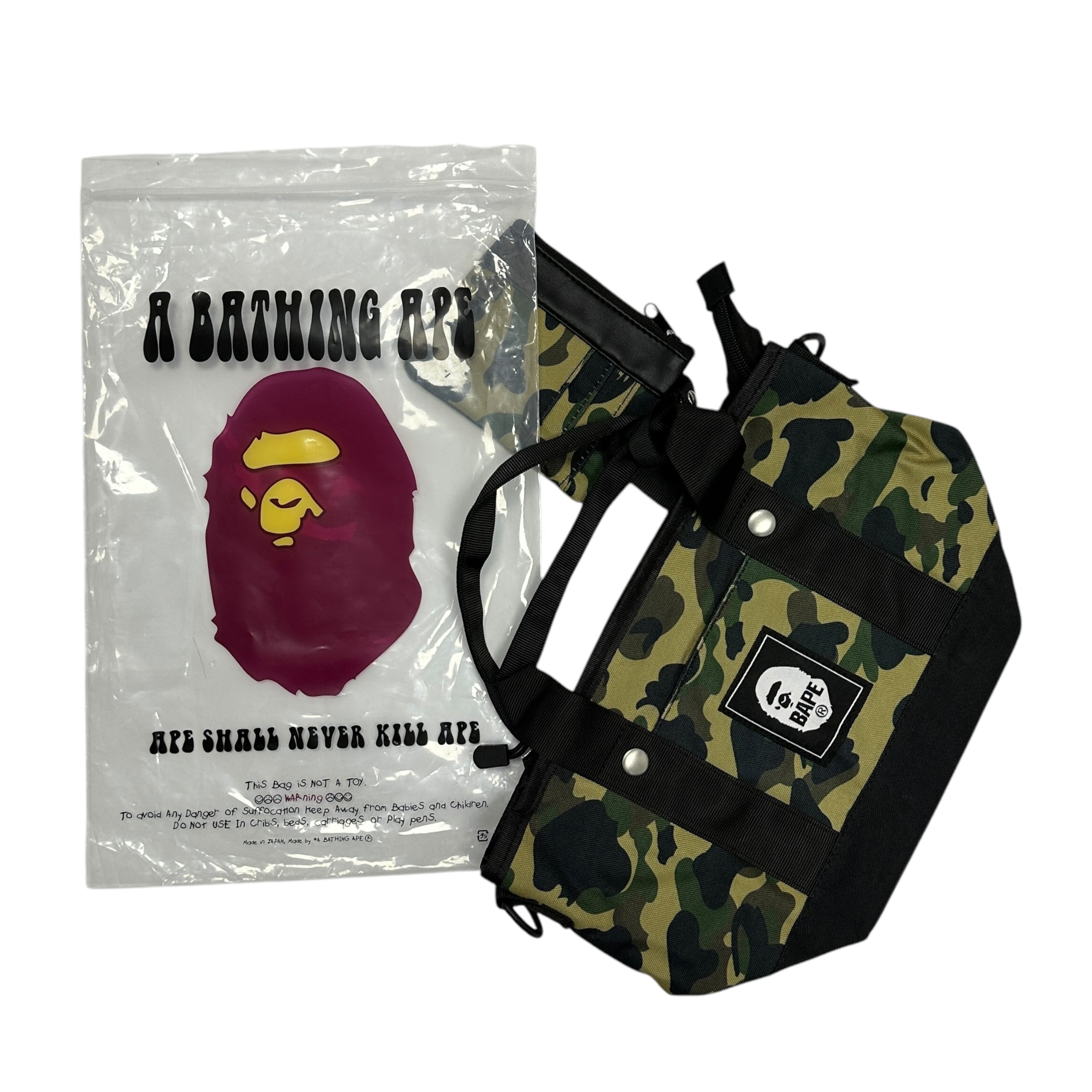 BAPE CAMO BAG WITH KIDS POUCH