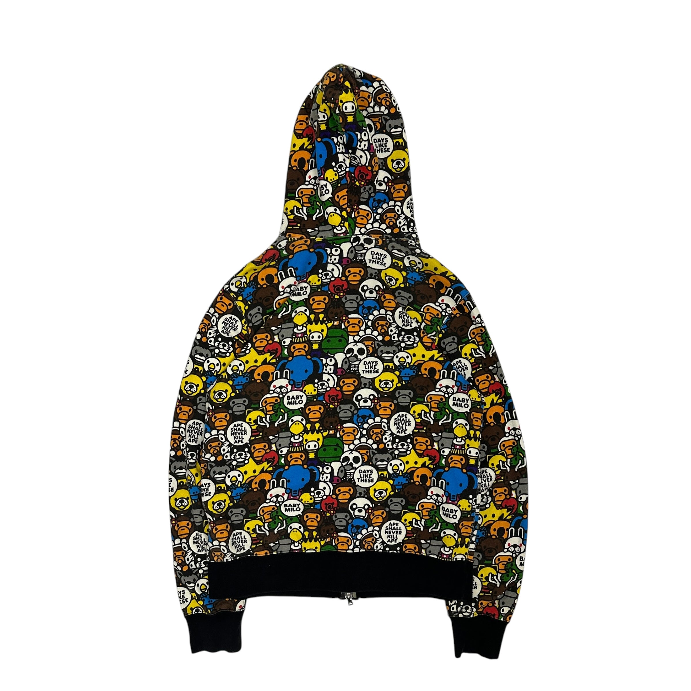 A BATHING APE ZIP UP HOODIE (M)