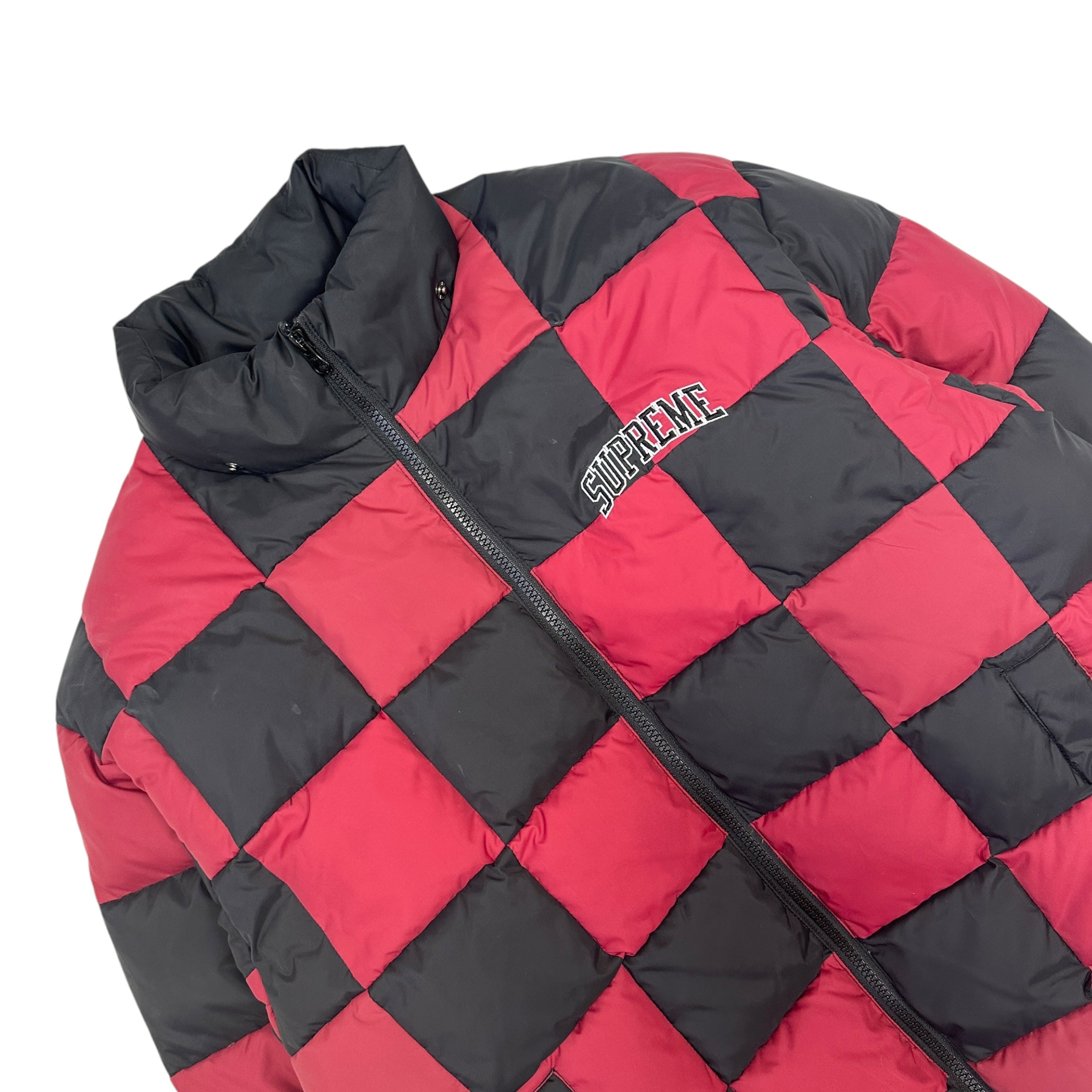 SUPREME CHECKERBOARD PUFFER JACKET (S)