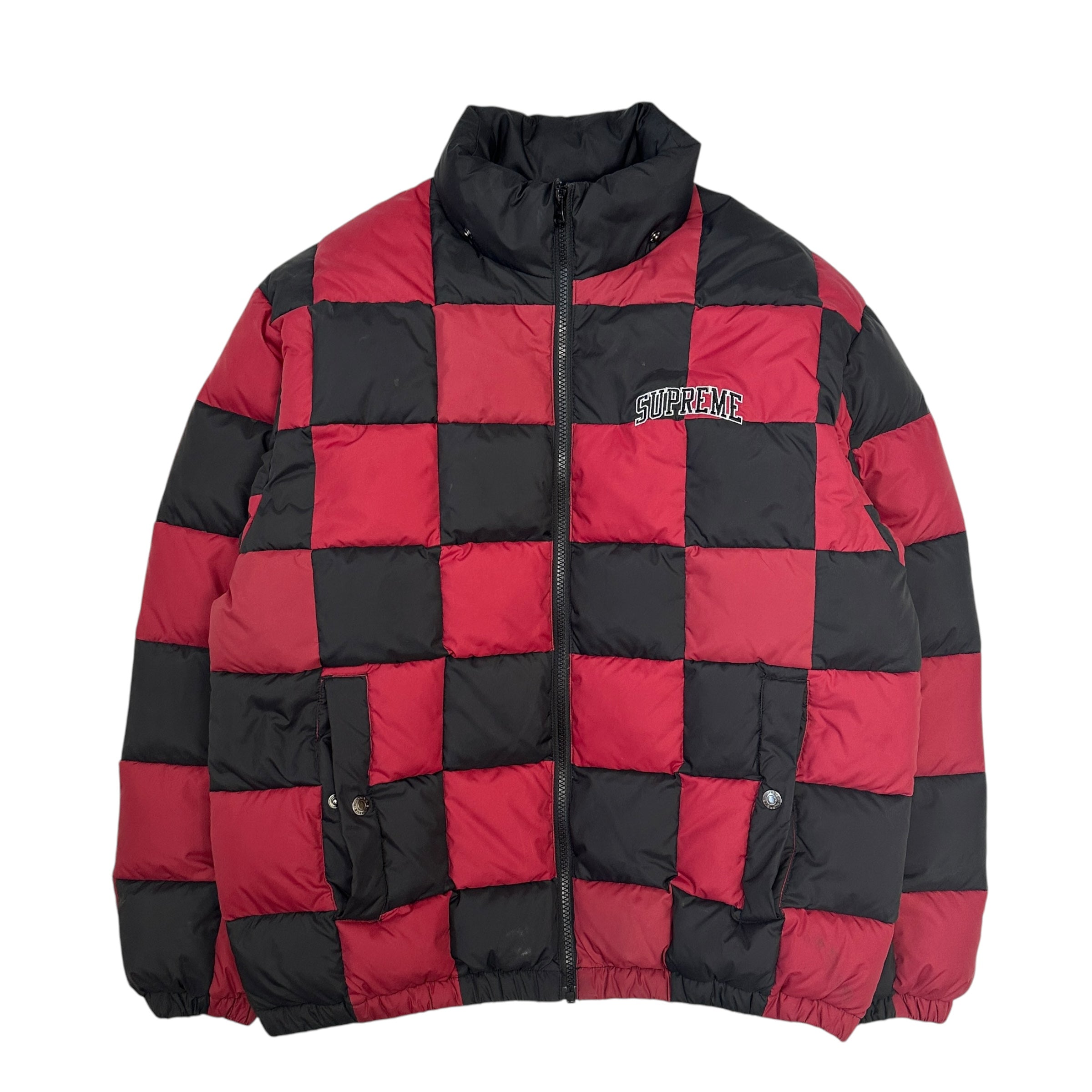 SUPREME CHECKERBOARD PUFFER JACKET (S)