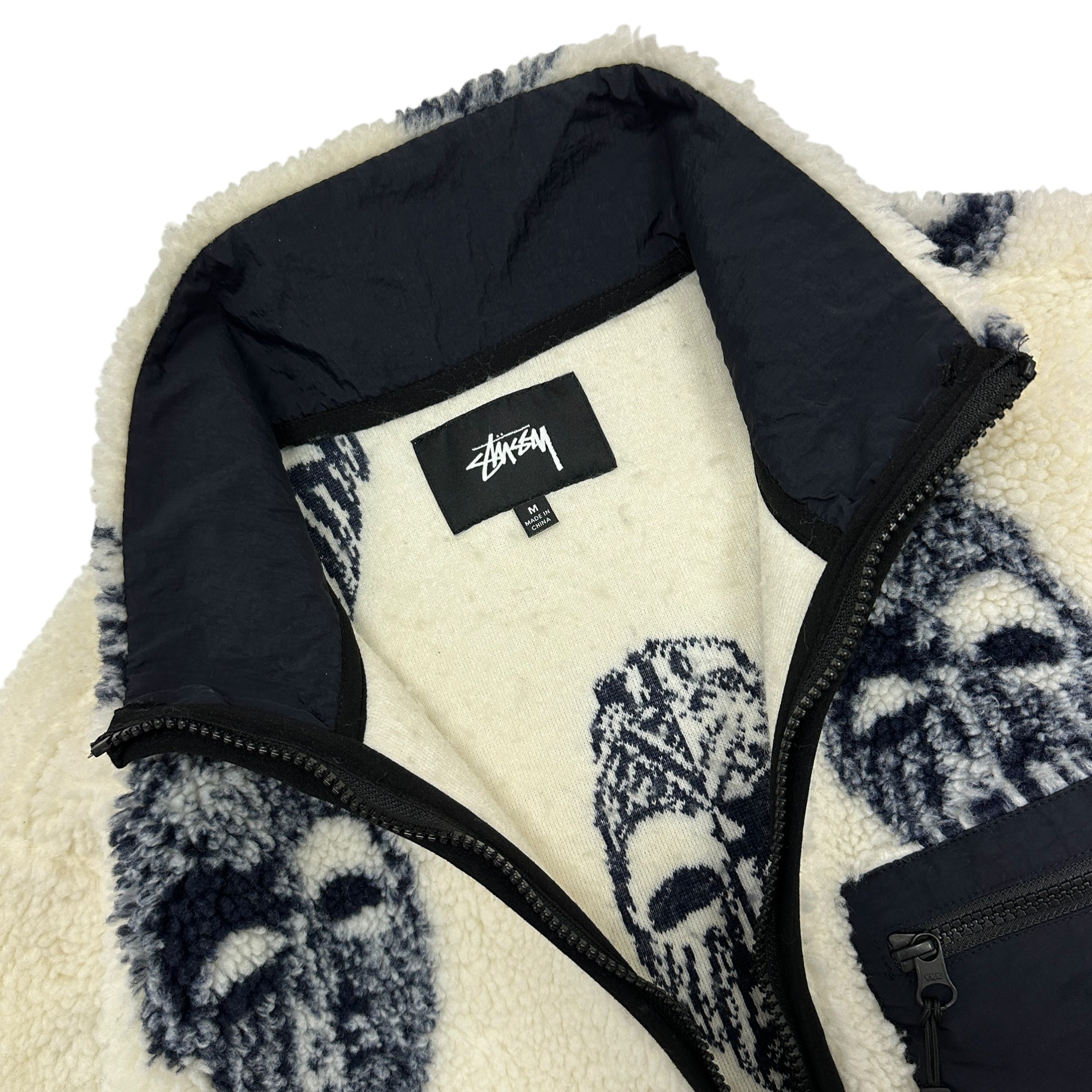 STUSSY MASK JAQUARD SHERPA FLEECE (M)