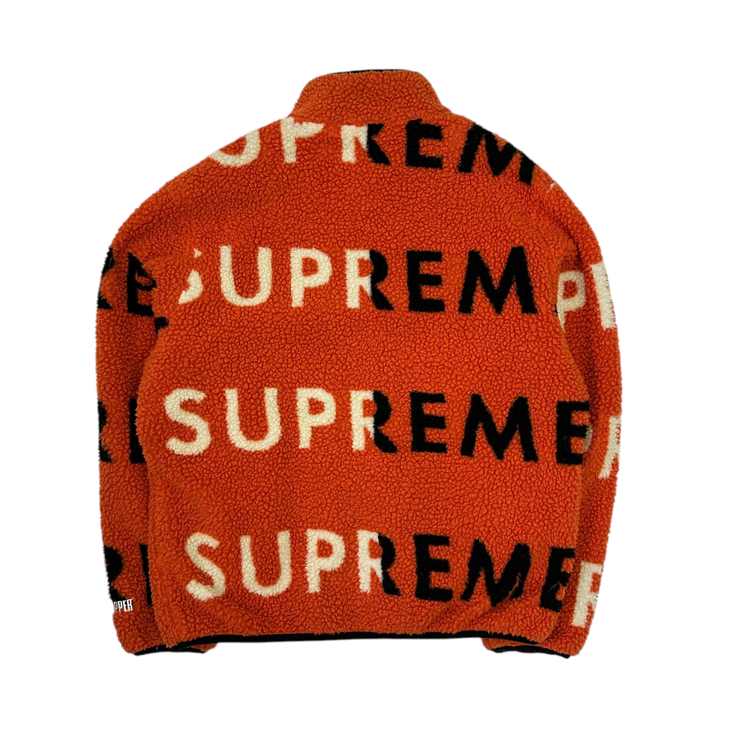 SUPREME REVERSIBLE LOGO FLEECE JACKET FW18 (S)