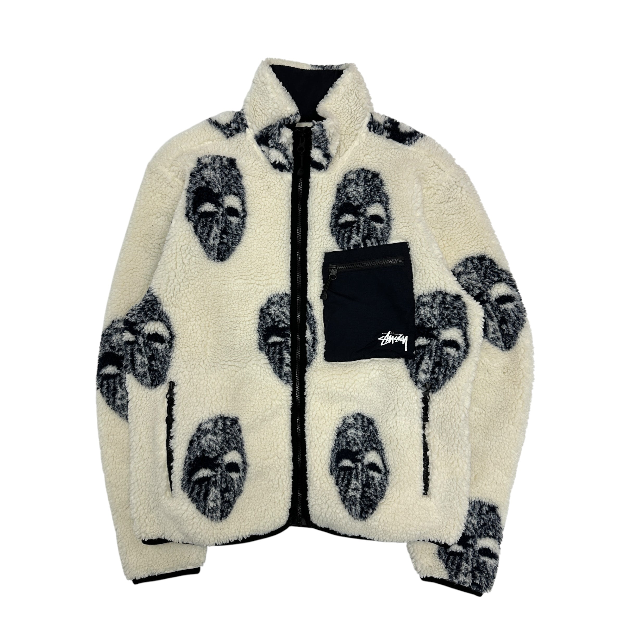 STUSSY MASK JAQUARD SHERPA FLEECE (M)