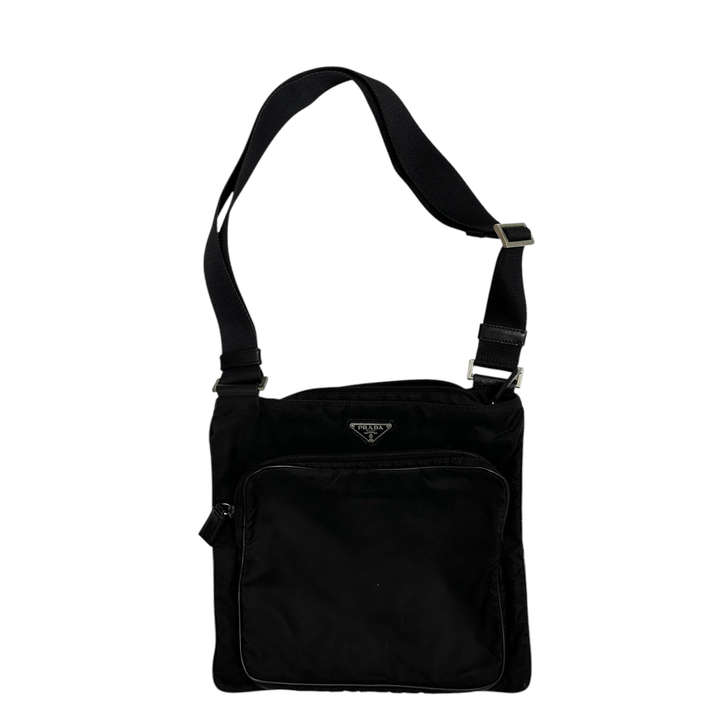 PRADA TESSUTO CROSSBODY BAG BLACK