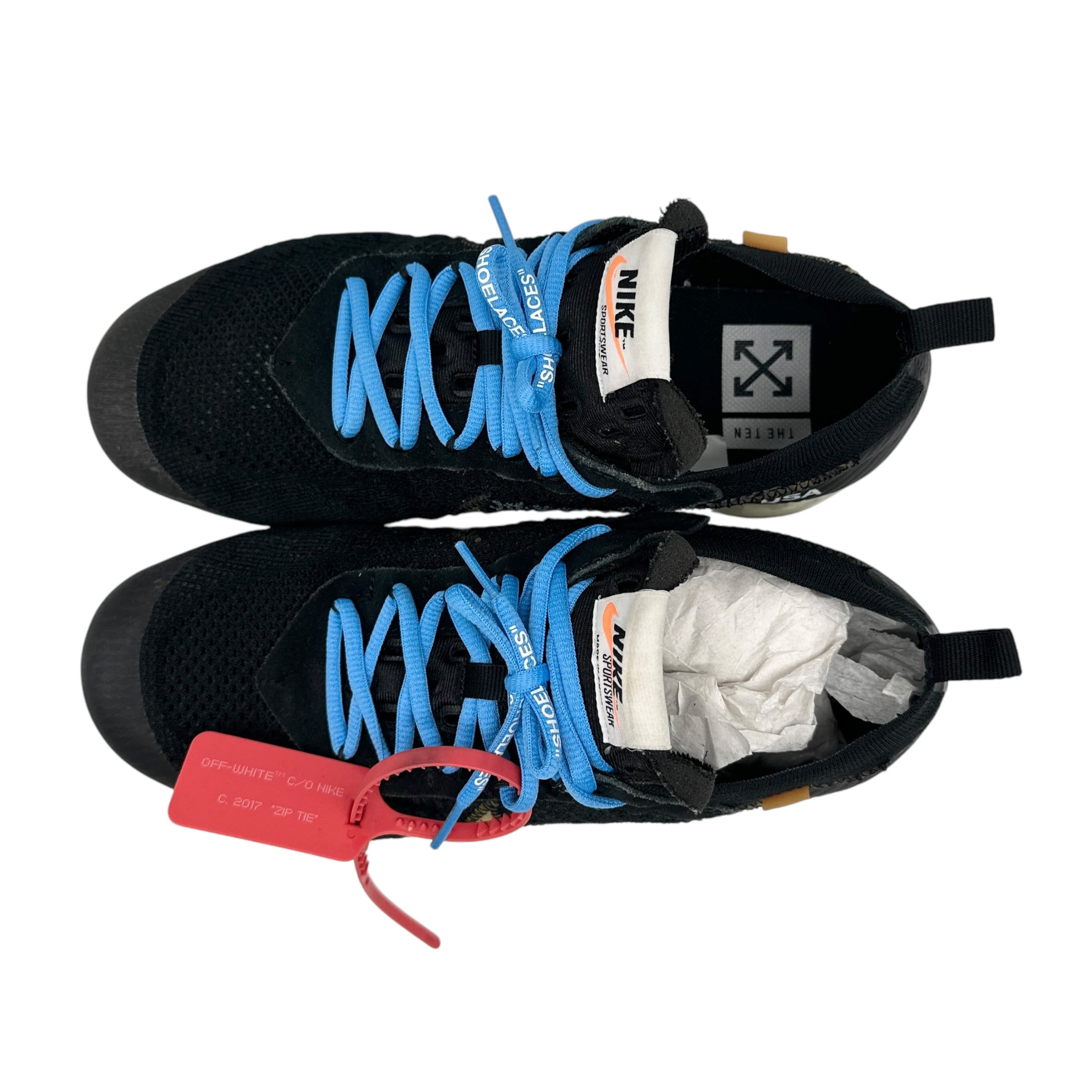 NIKE OFF WHITE VAPORMAX BLACK (UK 8.5)