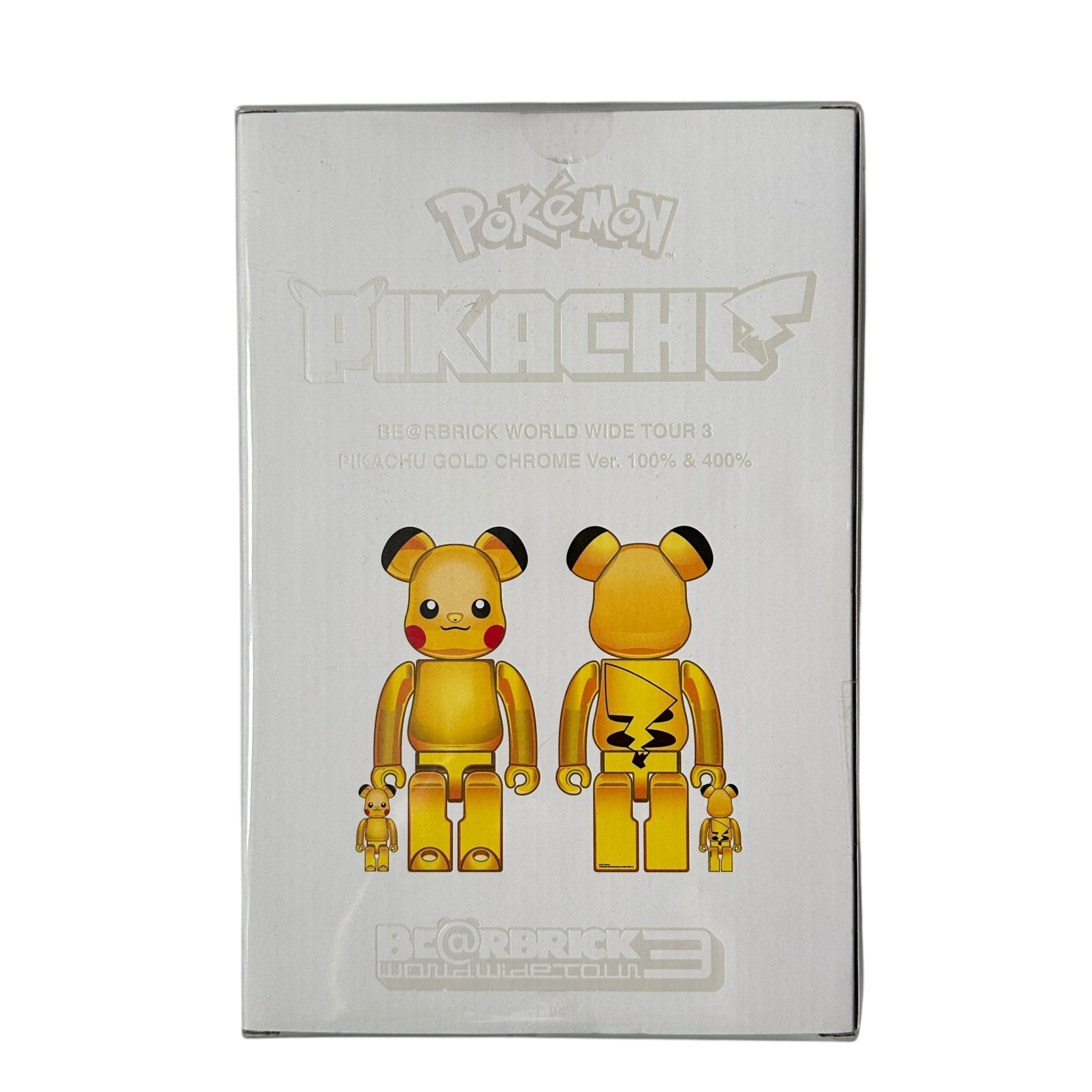 PIKACHU GOLD CHROME BEARBRICK 100% & 400%